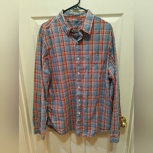 Men's chambray cotton button down shirt